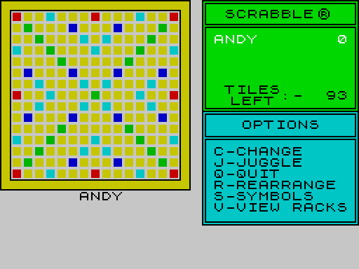 Computer Scrabble - геймплей