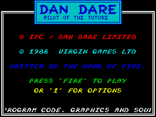 Dan Dare: Pilot of the Future - геймплей