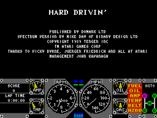 Hard Drivin’ - заставка