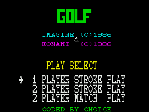 Konami’s Golf - геймплей