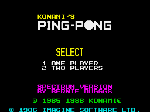 Konami’s Ping Pong - геймплей