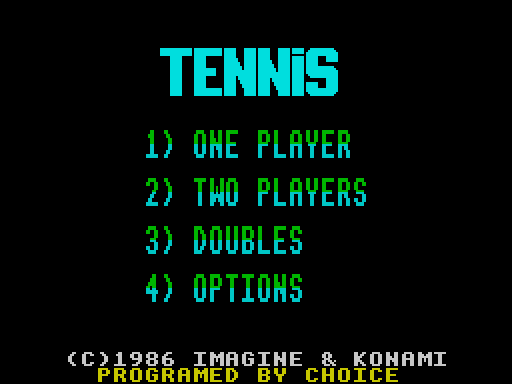 Konami’s Tennis - геймплей